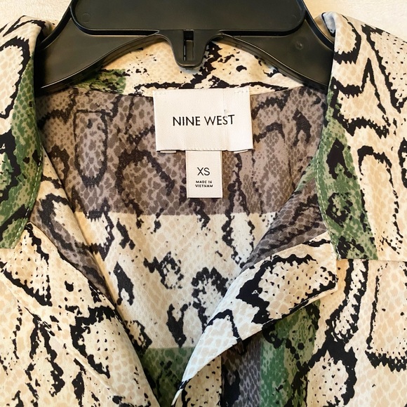 NEW Nine West Snakeskin Print Midi Size XS - Picture 7 of 9